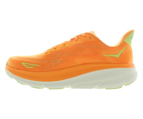 HOKA HOKA Clifton 9 Mens Shoes Size 11, Color: Solar Flare/Lettuce Retail