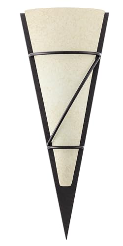 EGLO Wandlampe Pascal 1, 1 flammige Wandleuchte Vintage, Retro, Wandbeleuchtung für Innen aus Metall in Antik-Braun und gekalktem Glas in Beige, Wohnzimmerlampe, Flurlampe mit E14 Fassung