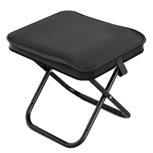 TYVAYAGE 折りたたみ椅子 超軽量 持ち運び便利 耐荷重120kg アウトドアチェア コンパクト 収納袋一体型 携帯チェア キャンプ 椅子 ハイキング 釣り 万博（ブラック,470g） [並行輸入品]