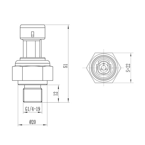 Capteur de pression pour compresseur en acier galvanisé durable G1/4 - 3