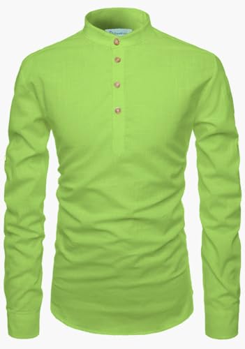 Image of Men's Cotton Blend Short Playful Mix Color Kurta - Pack 2