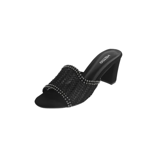 Image of Metro Women Block Heel Fashion Slip-on Sandal