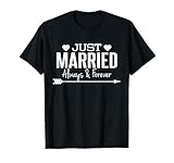 Just Married Newlyweds Men and Women T-Shirt Co.