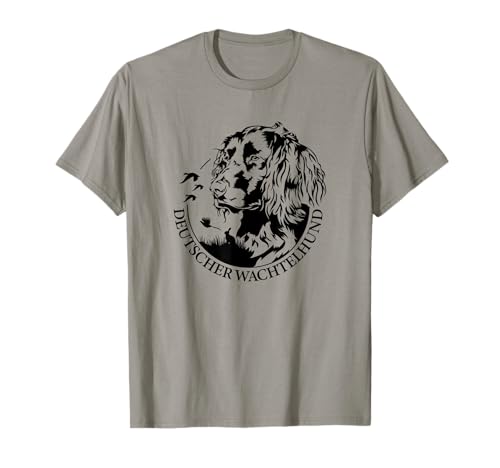 Deutscher Wachtelhund Portrait Hundeportrait Jagdhunde Hunde T-Shirt