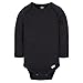 Gerber Baby 6 Pack Long-Sleeve Onesies Bodysuit, White and Black, 6-9 Months