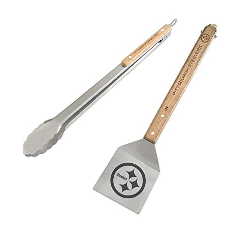 The Sports Vault NFL Pittsburgh Steelers 2-Piece BBQ Utensil Set