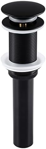 KES Bathroom Sink Drain Without Overflow Sink Drain Stopper Matt Black ...
