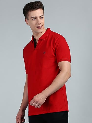 Image of Lux Cozi Mens Cotton Solid Relaxed Fit Polo Shirt