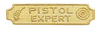 Hero's Pride Pistol Proficiency - One Pistol, One Bulls Eye - Pistol Expert - Gold - Hero's Pride
