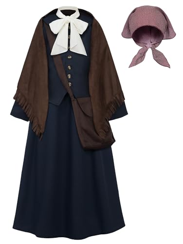 Disfraz Harriet Tubman para niñas con accesorios miniatura 1