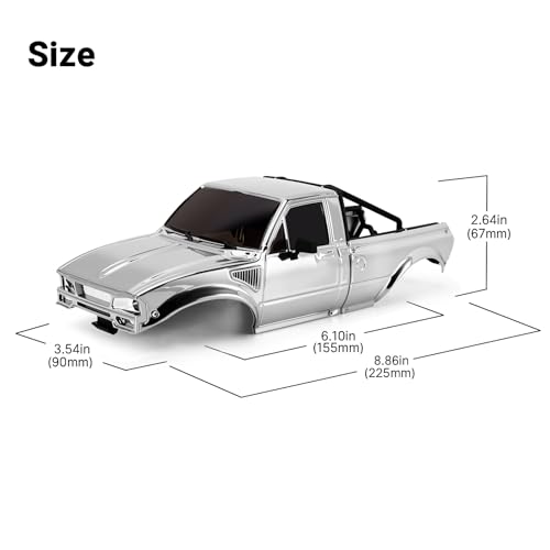 Coque Rigide IR60 Premium INJORA Finition Chrome Haute Précision TRX4M