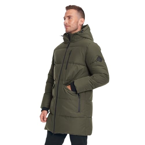 Image of ALPINE NORTH Jasper Men's Vegan Down Winter Coat - Warm Insulated Puffer Coat with Hood For Men