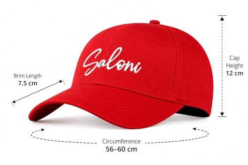 Image of AICA Personalised Name Cotton Cap for Men & Women � Black, Free Size | Gifts for Men & Women