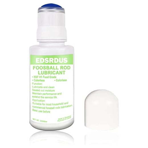 EDSRDUS NSF Food Grade Silicone Foosball Rod Lubricant with Easy Dauber Top Applicator, Clean, Sealed Out Moisture, Prevent Rusting, Foosball Accessories Maintenance Oil 2OZ(60ml)