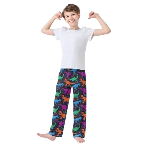 ZZKKO Colorful Dinosaurs Boys Pants for Kids Jogger Pants with Pockets S-XL2