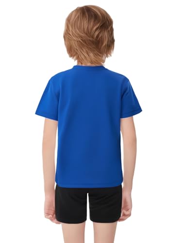 YiZYiF Kids Boys Quick Dry Basketball Football Sports Set Moisture Wicking Short Sleeve Tshirt Shorts Set2