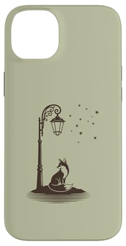 Cute Wild Red Fox Wildlife Street Lamp Stars �X�}�z�P�[�X iPhone 14 Plus �p
