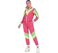 Amazon.com: SIZGAROOT 80s 90s Retro Windbreaker Set Womens