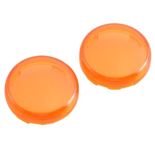 Couvercle de lentille clignotant moto jaune pour Dyna Sportster Electra Glide 2 pièces