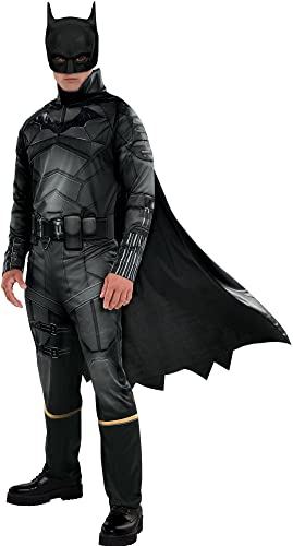 Party City Batman Costume for Men - DC Justice League Costume Includes Jumpsuit, Cape, Mask & More - Costumes for Halloween, Birthday Parties & Themed Events