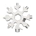 Amanely 19-in-1 Stainless Snowflake Multi-tool, Outdoor Portable Keychain screwdriver -Bottle opener