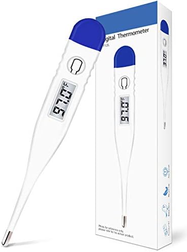 Thermometer for Fever, Quick Reading Digital Waterproof Oral Thermometer with Fever Indicator and Memory Recall, Best Accurate Rectum Armpit Reading Thermometer for Baby Kids and Adults