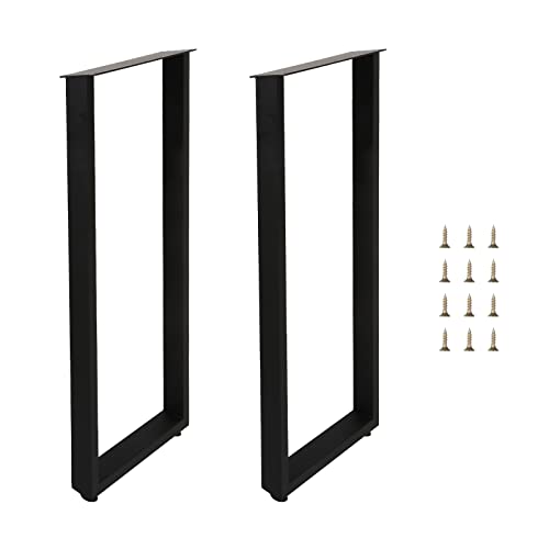 iWEDN 40 Inch Bar Height Table Legs Heavy Duty Rectangular Iron Furniture Legs for Pub Table Breakfast Bar Home Bar & DIY Furniture Set of 2 (Black 40 inch 17.71 Inches)