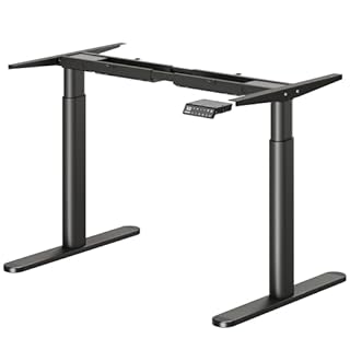 MAIDeSITe EL2 Pro Art Piètement de Bureau Électrique Réglable en Hauteur avec Élégant Pieds Ovales, Table Capacité de Charge de 180 kg, avec 4 Commandes à Mémoire et Protection Anti-Collision.