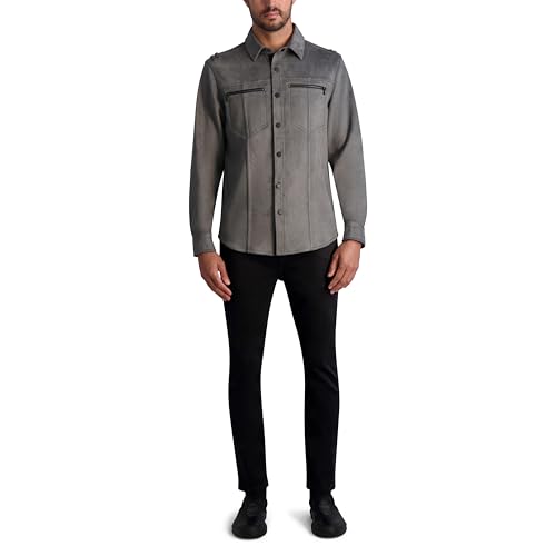 Veste chemise KARL LAGERFELD en suédine homme idéale pour les sorties