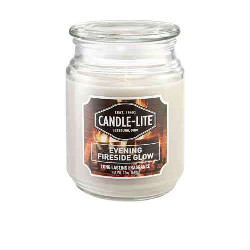 Candle-Lite Scented Evening Fireside Glow Fragrance, One 18 oz. Single-Wick...
