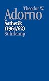 Nachgelassene Schriften. Abteilung IV: Vorlesungen: Band 8: Ästhetik (1961/62)