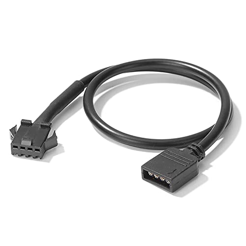 LUOFANG Cable de conversión Adaptador RGB de Placa Base de 30cm, Tira de luz Led RGB de 5V, 3 pines/12V y 4 Pines para Pieza, línea de Tira de luz de computadora