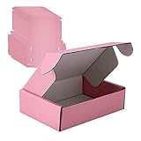 20 Pack Small Pink Shipping Boxes Cardboard Shipping Boxes, Corrugated Cardboard Box, Shipping Boxes...