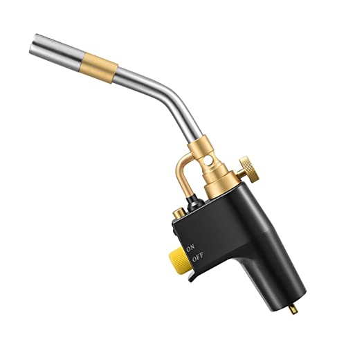 Propane Torch Head High Intensity MAPP Gas Torch Kit MAP Pro Trigger Start Torch Head for Propane MAPP MAP/PRO Tank Welding Soldering Stripping Paint Searing Steak
