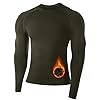 Runhit Camisa térmica de compresión para hombre, con forro polar, manga larga, térmica, capa base atlética, equipo para clima frío