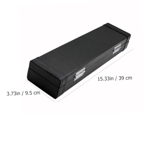 BESTonZON 1pc Leather Flute Storage Box Case Cover for Wind Instruments Portable Protective Case Hard Shell Musical Instrument Storage Box
