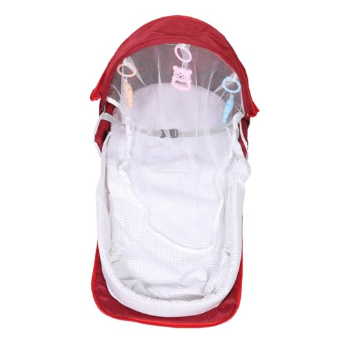 Berceau de voyage pliable rouge idéal pour les siestes de bébé en vacances