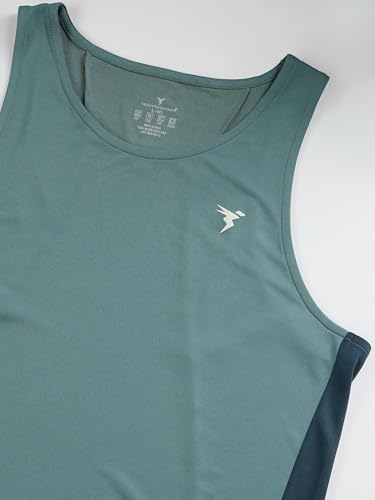 Image of TECHNOSPORT Men's Solid Slim Fit Scoop Neck Sports Innerwear Vest with TECHNOCOOL+ Quick Dry Anti Odour Anti Microbial 2 Way Stretch Soft & Smooth Activewear