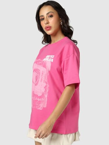T-shirt mi-long en coton éponge robuste 1.0 au design graphique affirmé
