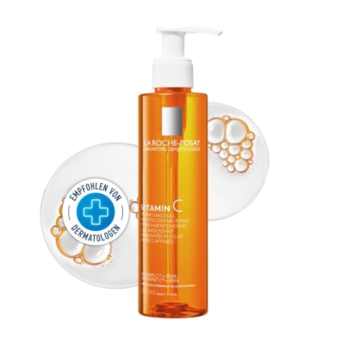 La Roche Posay Pure Vitamin C Purifying Cleanser, Klärende Gesichtsreinigung mit Vitamin C, Für empfindliche Haut, Feuchtigkeisspendend, Ölfrei, Nicht-komedogen, 200 ml