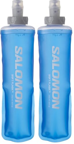 SALOMON Soft Flask 250ml/8oz 28 Frasco de Hidratación Suave Unisexo, Comodidad, Válvula de alto flujo, Fácil de usar, Azul (Paquete de 2)
