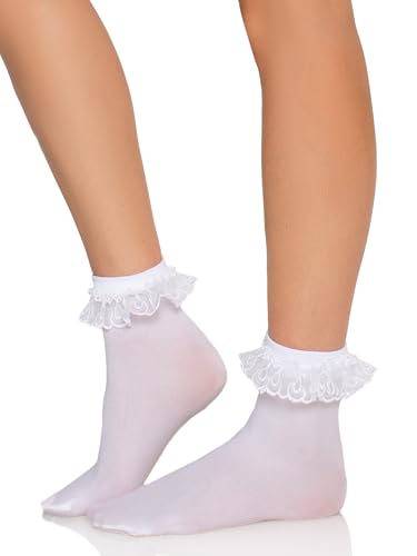 Leg Avenue 301322002 Hosiery, White, Women: One Size