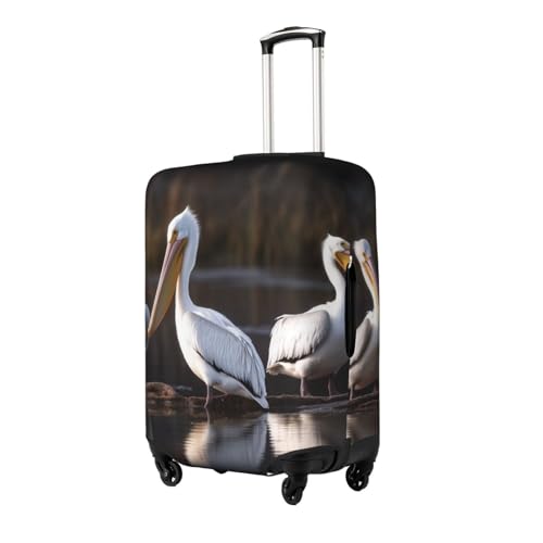 Three Pelicans Luggage Cover Washable Stretch Suitcase Protector Anti-Scratch Travel Suitcase Cover Protector Elastic Baggage Cover Fits 18-32 Inch2