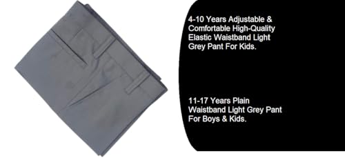 Image of Light Grey Kendriya Vidyalaya School Uniform Trousers Pant Regular Fit