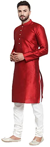 Maple Clothing Self Design Men's Kurta Pajama Set Indian Party Wear3