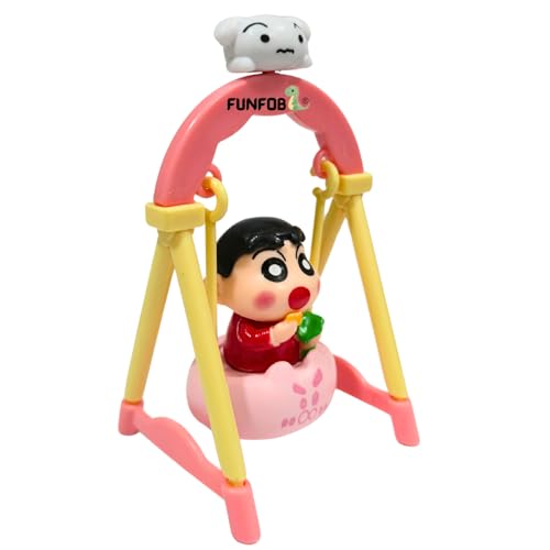 Image of FUNFOB Shinchan Action Figure Height- 10cm | Shin chan Figurine Cartoon Figures Toys for Boys & Girls PVC Multicolour | Swing - Eating