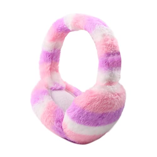 Yuoahcn Toddler Kids Winter Earmuffs Girl Warm Ear Muffs Baby Girls Plush Ear Warmers Cute Ear Covers Headband 3-8Y (Pink Purple) #TOP5