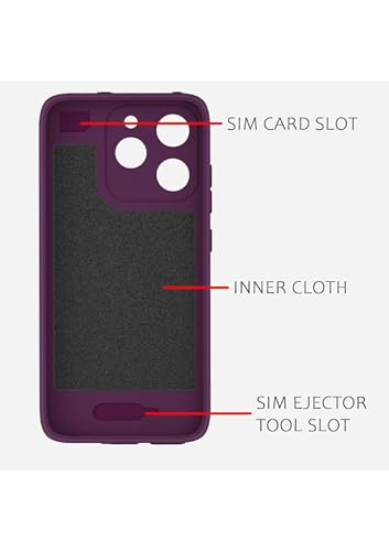 Image of amazon basics Back Cover for Realme 15T 5G Soft Matte Silicone Mag-Safe Design (Mag-Safe Not Support) Camera Protection | Slim Fit Bumper Cover (Purple)