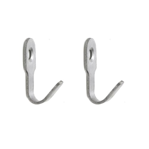 Image of Oedema Stainless Steel Wall Hangers Mini J Hooks Single Prong Hanging Hooks for Picture Bath Towel Mirror Hanging Hardware Keys Coats, Silver, 20 Pack