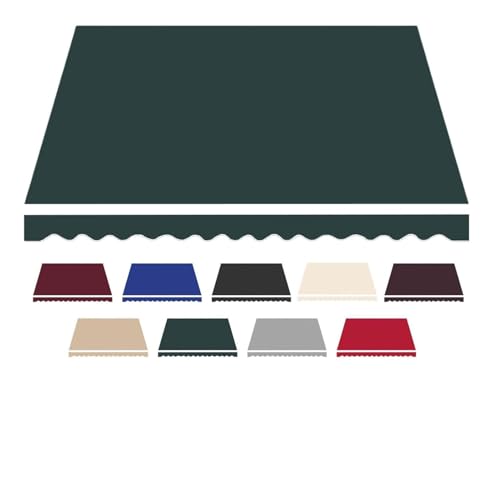 Toile de rechange pour store banne 6x3m verte imperméable avec cantonnière de balcon - 2